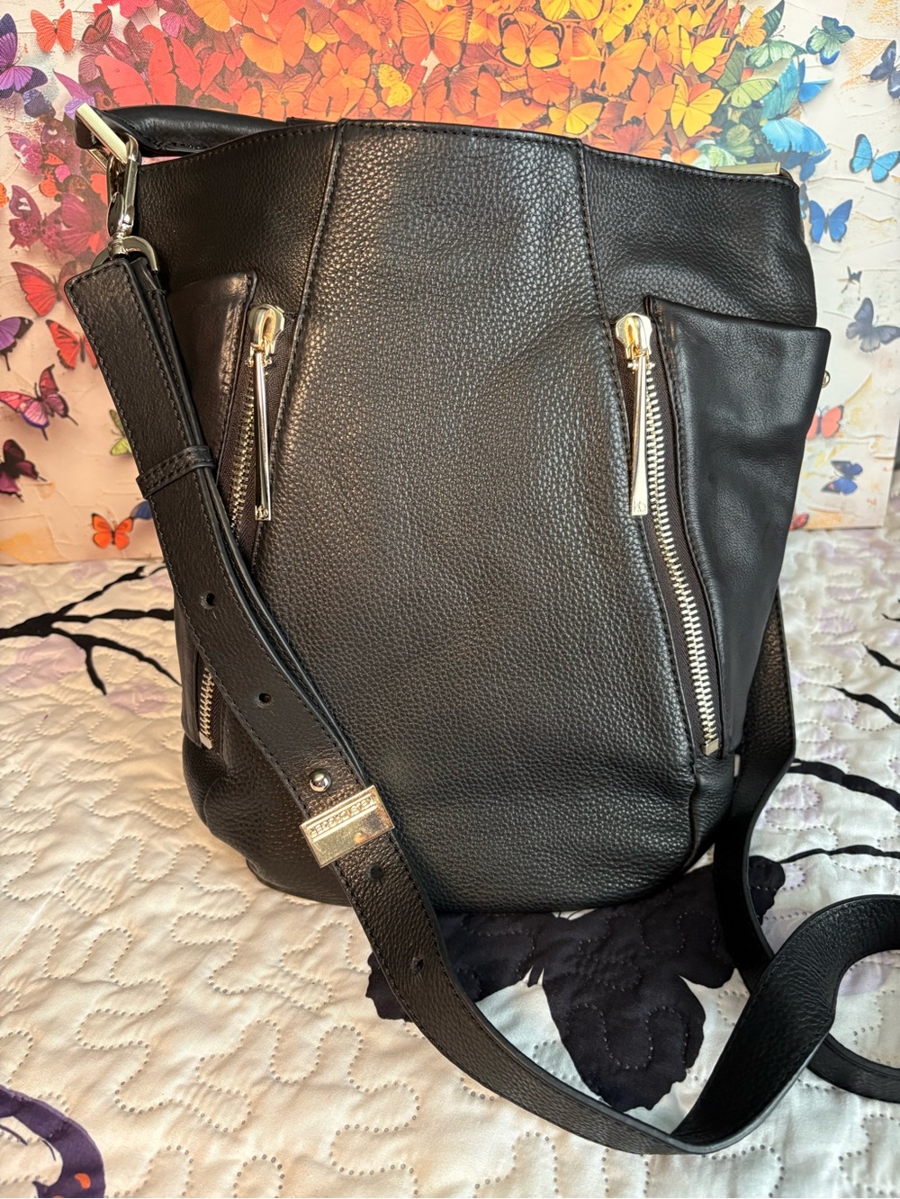 Kelsi Dagger Leather Shoulder/Crossbody Bag